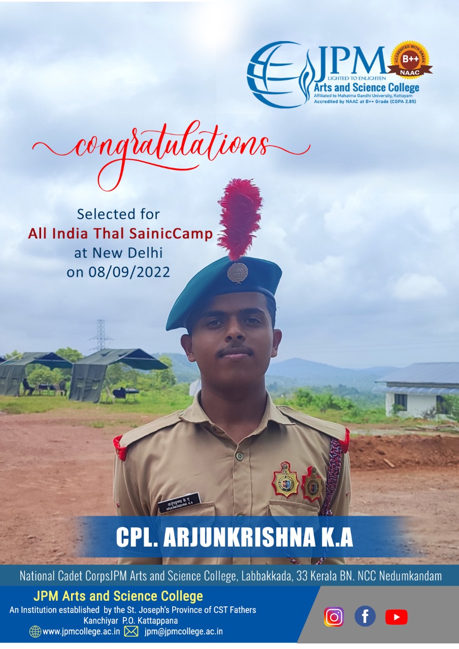 Congratulations Cpl. Arjunkrishna K A